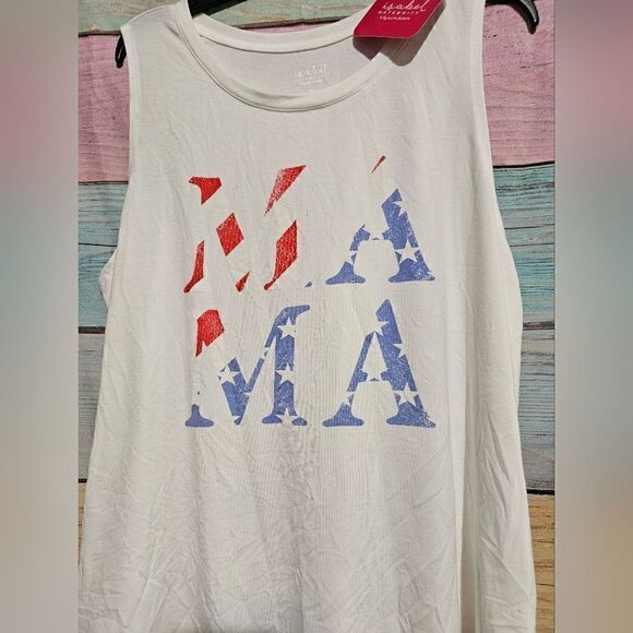 Women's Maternity Americana MAMA Tank Top XXL - Picture 2 of 3